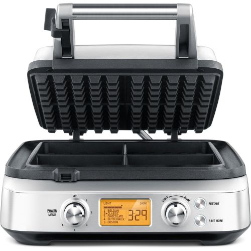 브레빌 Breville BWM640XL Smart 4-Slice Waffle Maker, Silver