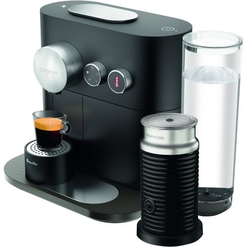 브레빌 Breville-Nespresso USA Nespresso Expert by Breville with Aeroccino, Black Espresso & Coffee Maker, 17 x 10 x 15.2