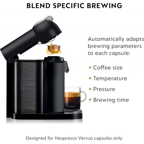 브레빌 Nespresso BNV250BKM Vertuo Coffee and Espresso Machineby Breville, Matte Black