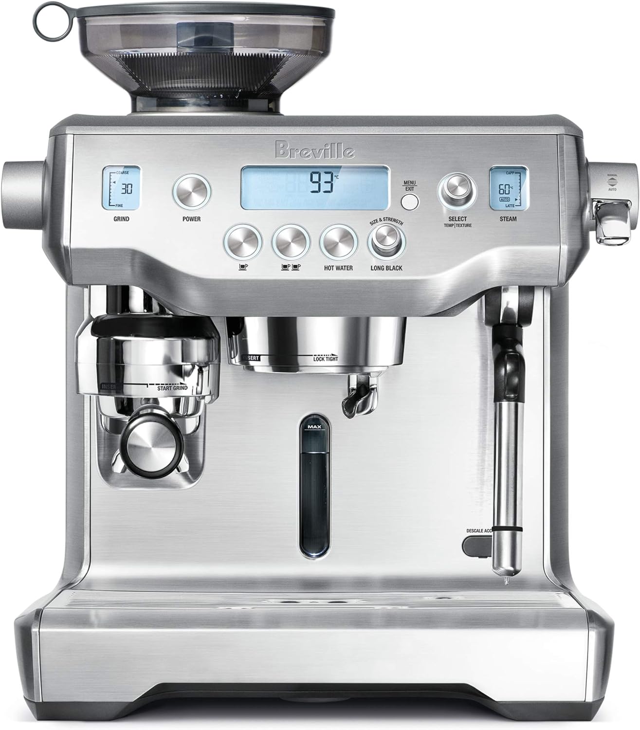 브레빌 Breville BES980XL Oracle Espresso Machine, Brushed Stainless Steel