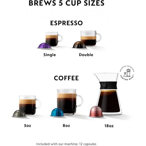 브레빌 [아마존베스트]Nespresso Vertuo Next Matte Black by Breville with Aeroccino3