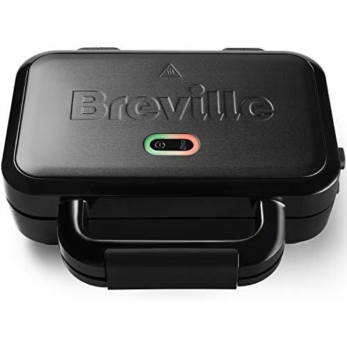 브레빌 [아마존베스트]Breville VST082X Ultimate Sandwich Maker With Extra Deep Plates, Sandwich Toaster For Toasting 2 Slices, Removable, Non-Stick Plates, Stainless Steel, Black