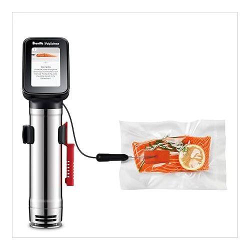  Breville Polyscience HydroPro Plus Sous Vide Immersion Circulator, 1450 Watt, Bluetooth, Stainless, CSV750PSS1BUC1