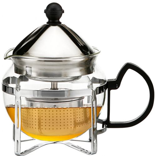  Brew Perfect Perfect Brew Loose Tea Glass and Stainless Steel Teapot with Filter, 600ml/20floz CB-PB-600C