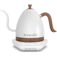 Brewista Artisan Electric Gooseneck Kettle, 1 Liter, For Pour Over Coffee, Brewing Tea, LCD Panel, Precise Digital Temperature Selection, Flash Boil and Keep Warm Settings, All Whi