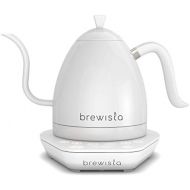 Brewista Artisan Electric Gooseneck Kettle, 1 Liter, For Pour Over Coffee, Brewing Tea, LCD Panel, Precise Digital Temperature Selection, Flash Boil and Keep Warm Settings, All Whi