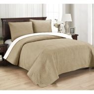 Honeycomb Reversible Embroidered Quilt Set by Brielle