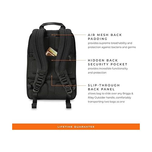  Briggs & Riley HTA, Black, Slim Expandable Backpack