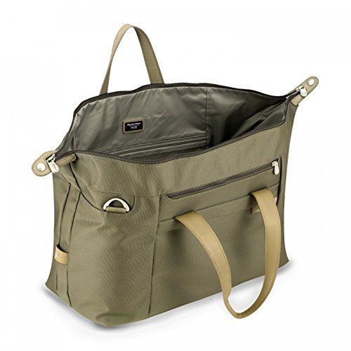  Briggs & Riley Baseline Large Travel Satchel,Olive,12x19.8x9