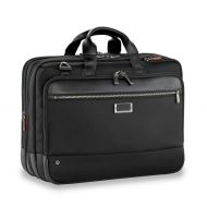Briggs & Riley Large Expandable Brief Briefcase, Black, One Size