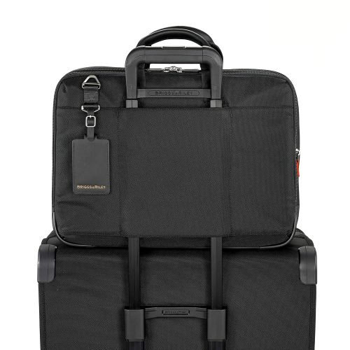  Briggs & Riley Large Expandable Brief Briefcase, Black, One Size