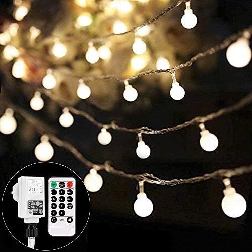  [아마존 핫딜]  [아마존핫딜]Lichterkette strombetrieben B-right 100 LED Globe Lichterkette, Lichterkette warmweiss, Innen und Aussen Lichterkette gluehbirne Fernbedienung, Lichterkette fuer Weihnachten Hochzeit P