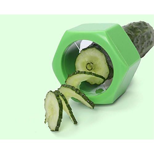  [아마존베스트]Bright Kitchen Kitchen Accessories Cooking Tools Vegetable Slicer Vegetable Spiralizer Cucumber Spiral Vegetable Slicer