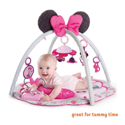 브라이트스타트 Bright Starts Disney Baby Minnie Mouse Activity Gym and Play Mat - Garden Fun