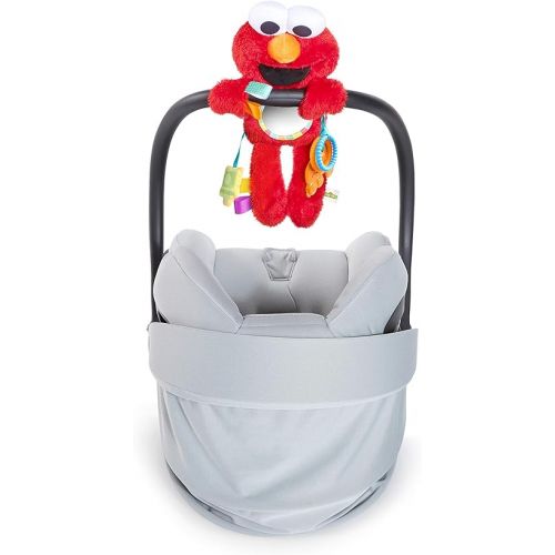 브라이트스타트 Bright Starts Sesame Street Elmo Travel Buddy Plush Take-Along Stroller or Carrier Toy, Ages 0-12 Months