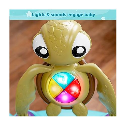 브라이트스타트 Bright Starts Disney Baby Finding Nemo Sea of Activities Baby Activity Center Jumper with Interactive Toys, Lights, Songs & Sounds, 6-12 Months (Blue)