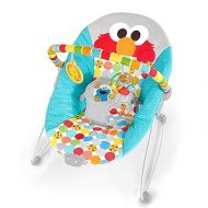 Bright Starts Sesame Street Baby Bouncer Soothing Vibrations Infant Seat - I Spot Elmo! with Cookie Monster and Big Bird - Removable-Toy Bar, 0-6 Months Up to 20 lbs