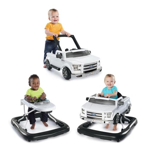 브라이트스타트 Bright Starts 3 Ways to Play Walker - Ford F-150, White, Ages 6 months +