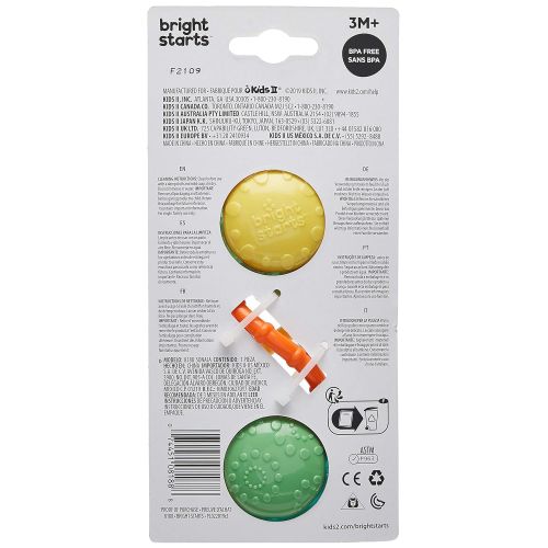 브라이트스타트 Bright Starts Rattle & Shake Barbell Toy, Ages 3 months Plus