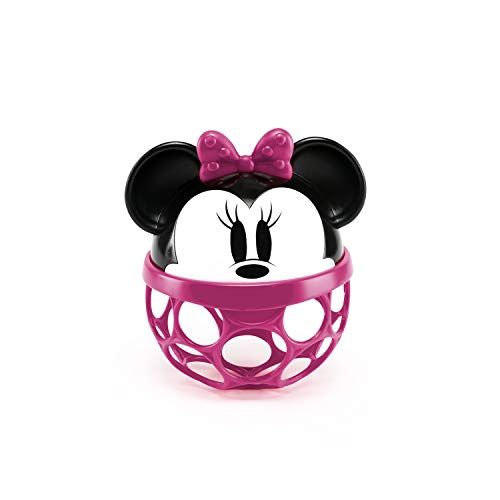 브라이트스타트 Bright Starts Disney Baby Minnie Mouse Rattle Along Buddy Easy Grasp Toy, Ages Newborn +