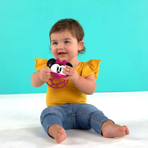 브라이트스타트 Bright Starts Disney Baby Minnie Mouse Rattle Along Buddy Easy Grasp Toy, Ages Newborn +
