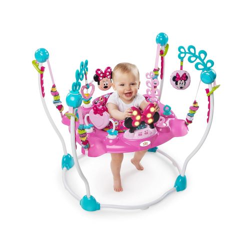 브라이트스타트 Bright Starts Disney Baby MINNIE MOUSE PeekABoo Activity Jumper with Lights and Melodies, Ages 6 months +