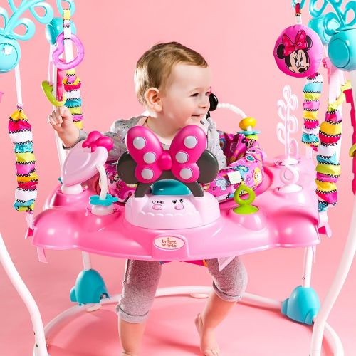 브라이트스타트 Bright Starts Disney Baby MINNIE MOUSE PeekABoo Activity Jumper with Lights and Melodies, Ages 6 months +