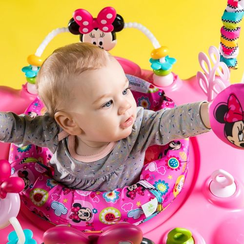 브라이트스타트 Bright Starts Disney Baby MINNIE MOUSE PeekABoo Activity Jumper with Lights and Melodies, Ages 6 months +