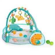 Visit the Bright Starts Store Bright Starts 4-in-1 Rounds of Fun Activity Gym & Ball Pit, Newborn +, Blue