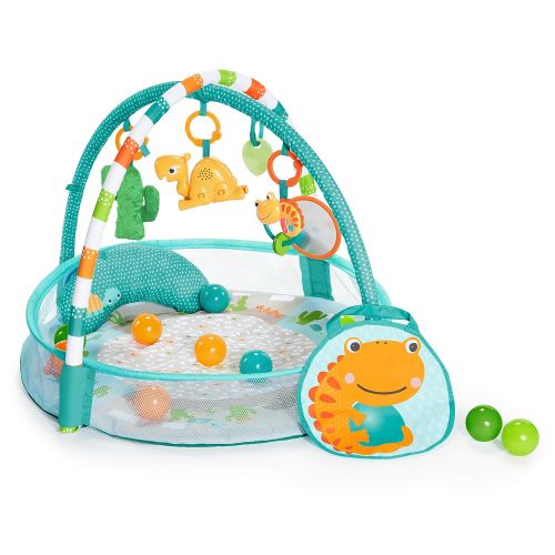 브라이트스타트 Visit the Bright Starts Store Bright Starts 4-in-1 Rounds of Fun Activity Gym & Ball Pit, Newborn +, Blue