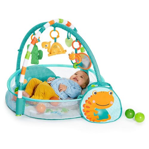 브라이트스타트 Visit the Bright Starts Store Bright Starts 4-in-1 Rounds of Fun Activity Gym & Ball Pit, Newborn +, Blue