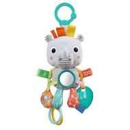 Bright Starts Playful Pals Activity Take-Along Toy, Rhino, Newborn +