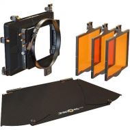Bright Tangerine Misfit Matte Box Kit 4, Includes 4x5.65 3-Stage Clamp-On Matte Box Core, Top Flag, Flag Mounts, (3) 4x5.65 Horizontal Trays, 143mm Clamp Attachment