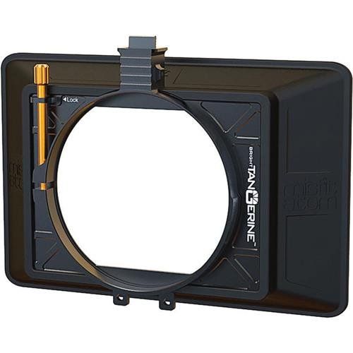  Bright Tangerine Misfit ATOM 4x5.65 and 4x4 Ultra Lightweight 2-Stage Clip-On Matte Box with Detachable Lens Shade, 114mm Clamp Attachment