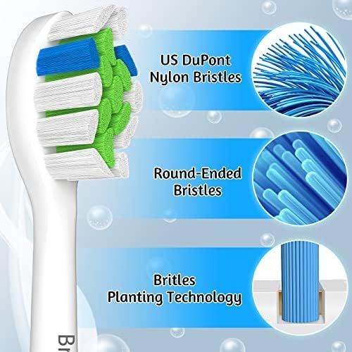  Brightdeal Replacement Toothbrush Heads for Philips Sonicare Electric Replacement Brush Heads, Compatible with Sonicare DiamondClean Protectiveclean HealthyWhite FlexCare EasyClean Pack of