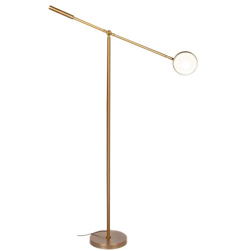  Brightech Gabriel - LED Reading and Craft Floor Lamp, for Living Rooms, Bedrooms & Offices  Classy, Modern Standing Light for Tasks- Adjustable Arm, Omnidirectional Head - Antique