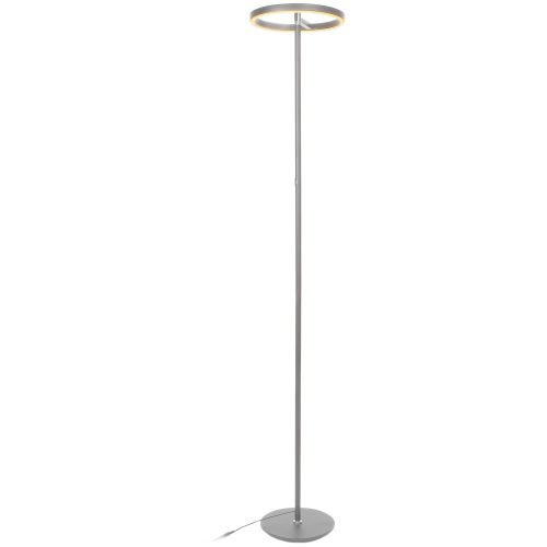  Brightech Halo Flippable LED Torchiere Super Bright Floor Lamp - Tall Standing Modern Pole Light for Living Rooms & Offices - Dimmable Uplight for Reading Books in Your Bedroom etc