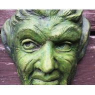 BrighthelmStone Pan Faunus Green man decorative wall plaque pagan home or garden ornament 19cmH