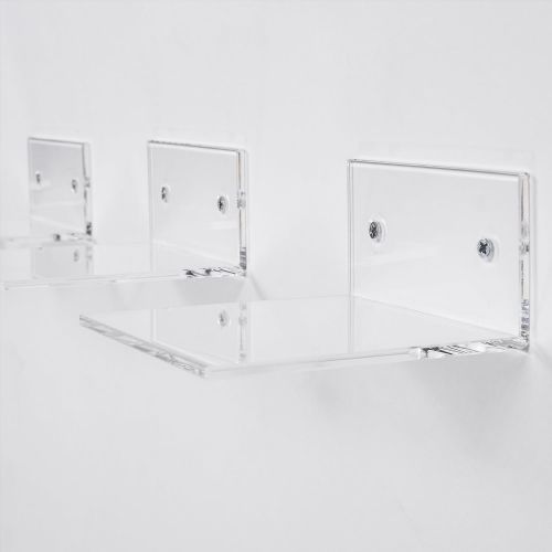  Brightmaison Sleek Modern Design Acrylic 5 Inch Compact Office Organizer Shelves Set of 5 Clear