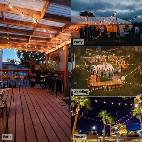  [아마존 핫딜] [아마존핫딜]Brightown 50Ft. LED G40 Outdoor Patio String Lights with 50 Shatterproof LED Clear Globe Bulbs, Warm White Ambience Indoor & Outdoor Lights for Patio Garden Backyard Bistro Pergola Tents Gaz