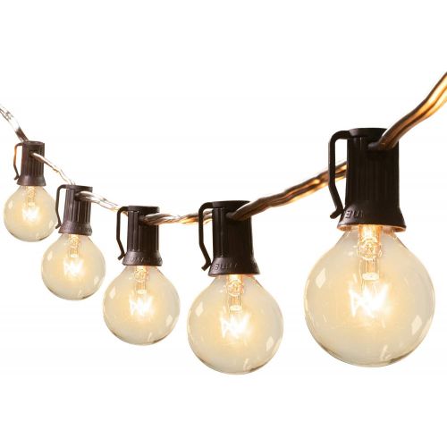  [아마존핫딜][아마존 핫딜] Brightown Globe String Lights with G40 Clear Bulbs- UL Listed for Commercial Use, Retro Indoor/Outdoor 100Ft String Lights for Patio Backyard Garden Porch Pergola Market Bistro Umbrella Tent