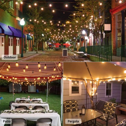  [아마존핫딜][아마존 핫딜] Brightown Globe String Lights with G40 Clear Bulbs- UL Listed for Commercial Use, Retro Indoor/Outdoor 100Ft String Lights for Patio Backyard Garden Porch Pergola Market Bistro Umbrella Tent