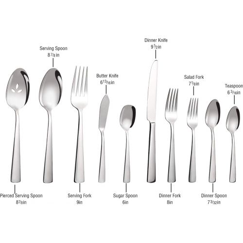  [아마존핫딜][아마존 핫딜] Brightown 45-Piece Silverware Flatware Cutlery Set in Ergonomic Design Size and Weight, Durable Stainless Steel Tableware Service for 8, Dishwasher Safe