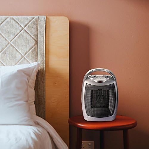  [아마존베스트]Brightown Ceramic Space Heater with Adjustable Thermostat, Portable Heater Electric Heater Fan with Overheat Protection and Carry Handle for Desk Office Home Bedroom, 1500 Watt