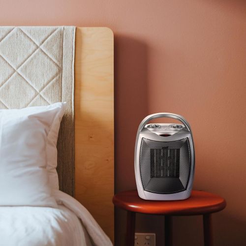  [아마존베스트]Brightown Ceramic Space Heater with Adjustable Thermostat, Portable Heater Electric Heater Fan with Overheat Protection and Carry Handle for Desk Office Home Bedroom, 1500 Watt