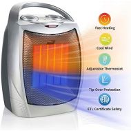 [아마존베스트]Brightown 750W/1500W Ceramic Space Heater, Electric Portable Room Heater with Adjustable Thermostat and overheat protection for Home Bedroom or Office, ETL Listed