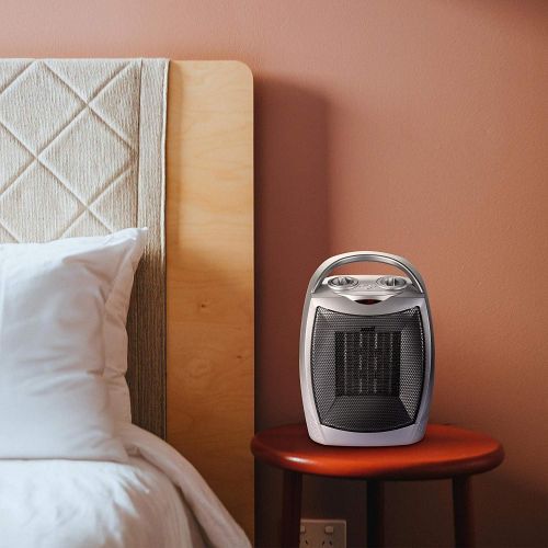  [아마존베스트]Brightown 750W/1500W Ceramic Space Heater, Electric Portable Room Heater with Adjustable Thermostat and overheat protection for Home Bedroom or Office, ETL Listed