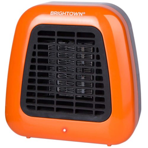  Brightown Personal Ceramic Portable Heater-Mini Space Heater with Overheat Protection for Office Desktop Indoor Use, 400-Watt ETL Listed for Safe Use, Orange