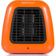 Brightown Mini Desk Heater, 400W Low Wattage Personal Ceramic Heater with Tip Over Protection for Office Table Indoors, Compact, Orange