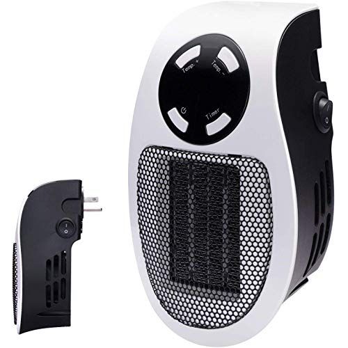  Brightown 350W Space heater, Programmable Wall Outlet Space Heater As Seen on TV with Adjustable Thermostat and Timer and Led Display for Office Dorm Room